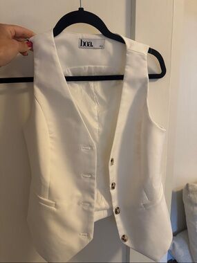 boa  Vest with Button Front